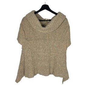 MOTH Taupe Short Sleeve Cowl Neck Short Sleeve Top Medium